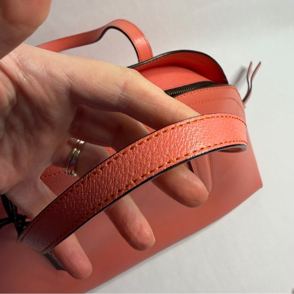 NWT Gianni Chiarini Camelia Pink Leather Dome Bag Satchel W/ Pouch Made in Italy - Picture 16 of 16